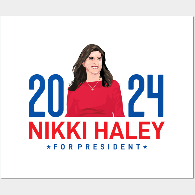 Nikki Haley 2024 For President Wall Art by MIKOLTN